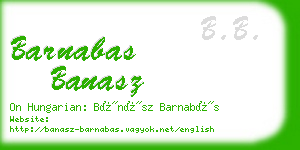 barnabas banasz business card